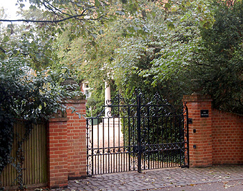 The Red House hiding behind foliage October 2011